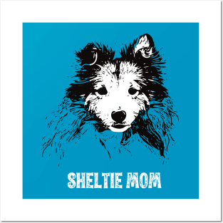 Sheltie Mom Shetland Sheepdog Design Posters and Art